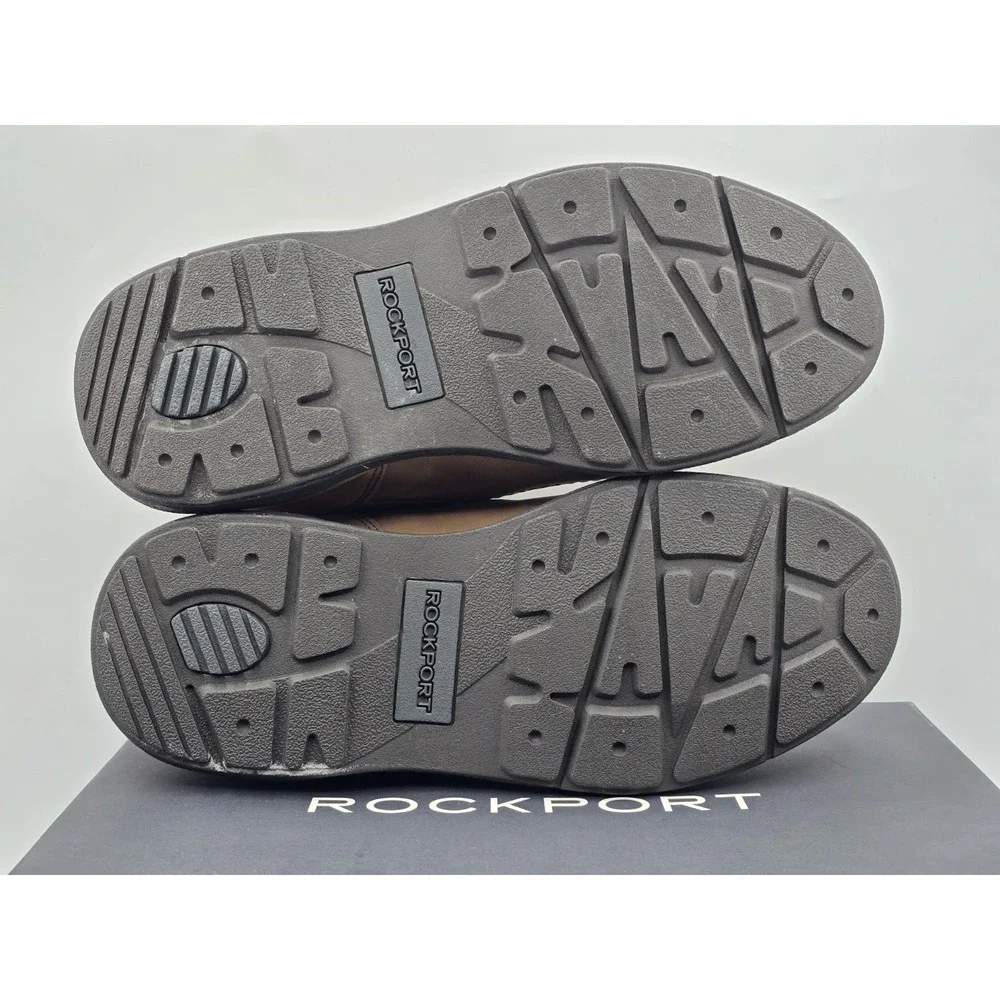 Rockport Men's Chocolate Leather World Tour Classic Walking Shoe Size 8 XW Extra